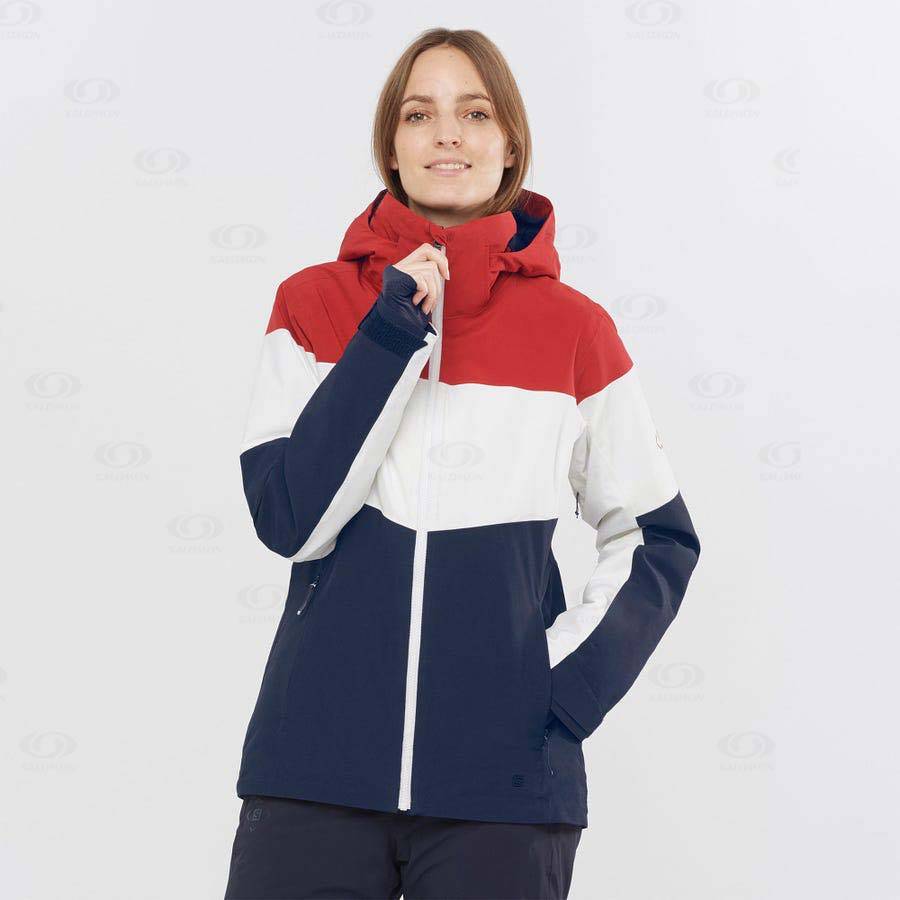 Salomon Jackets SLALOM Women's Softshell Jackets White | AU-O2288