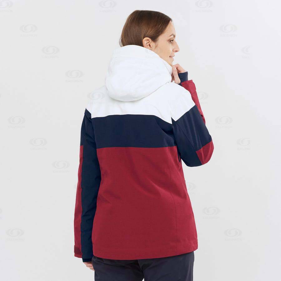 Salomon Jackets SLALOM Women's Softshell Jackets Red | AU-S1212