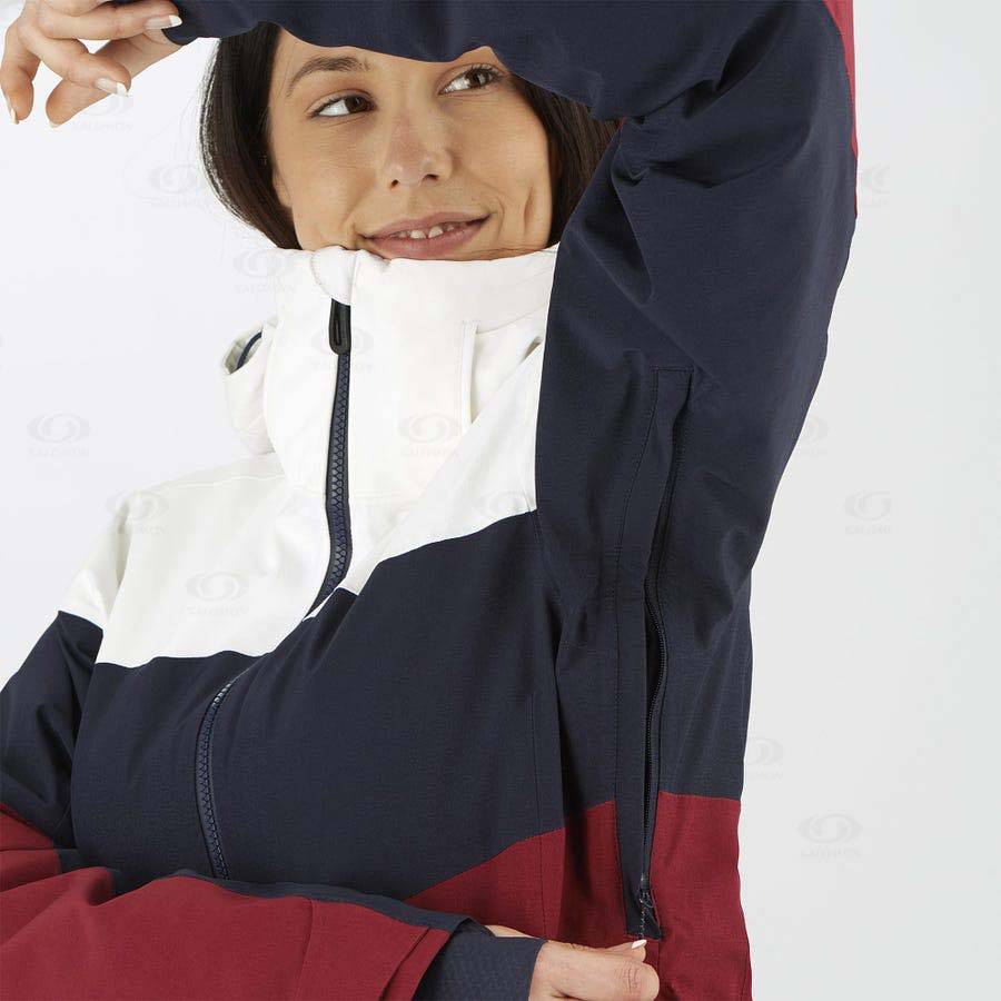 Salomon Jackets SLALOM Women's Softshell Jackets Red | AU-S1212