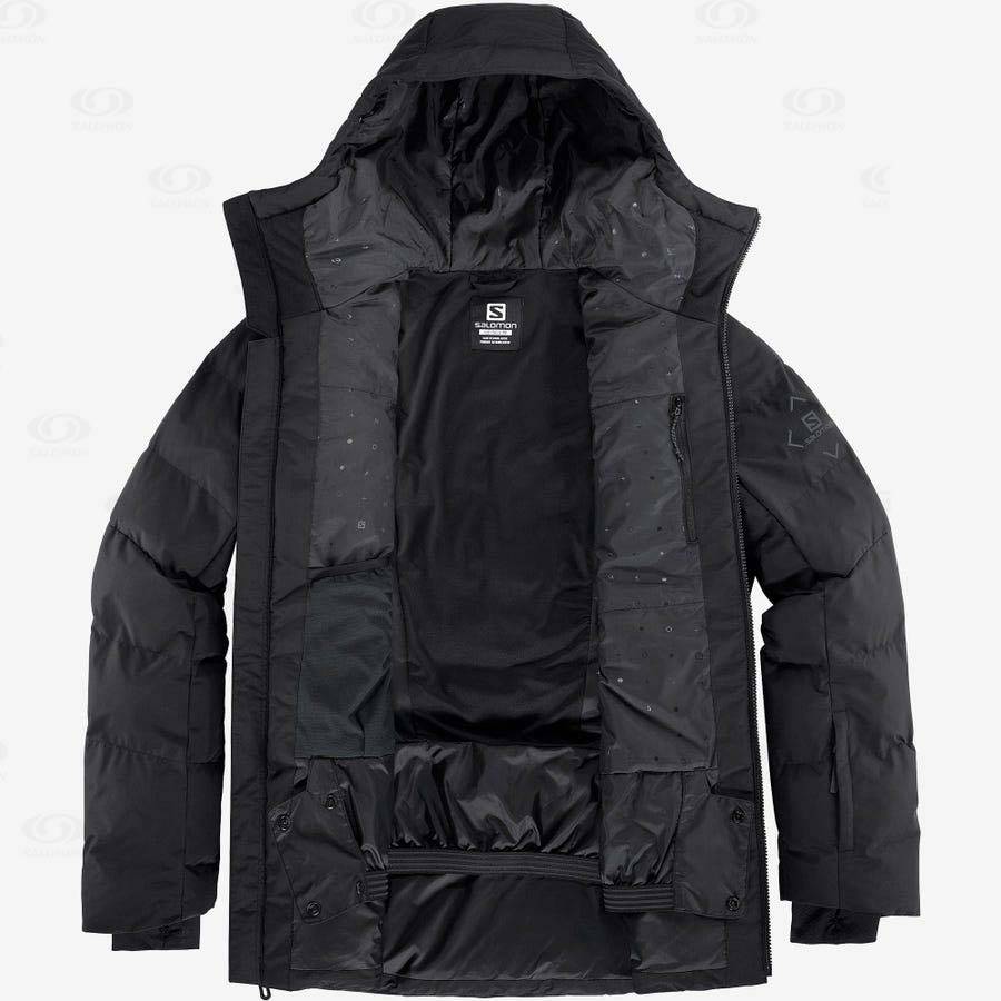 Salomon Jackets SNOWSHELTER Men's Softshell Jackets Black | AU-A1164