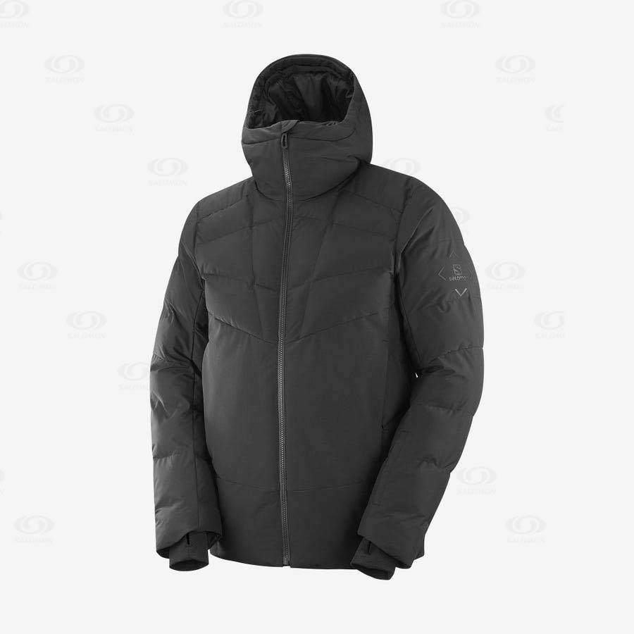 Salomon Jackets SNOWSHELTER Men\'s Softshell Jackets Black | AU-A1164