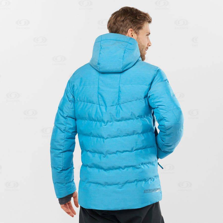 Salomon Jackets SNOWSHELTER Men's Softshell Jackets Blue | AU-A1801