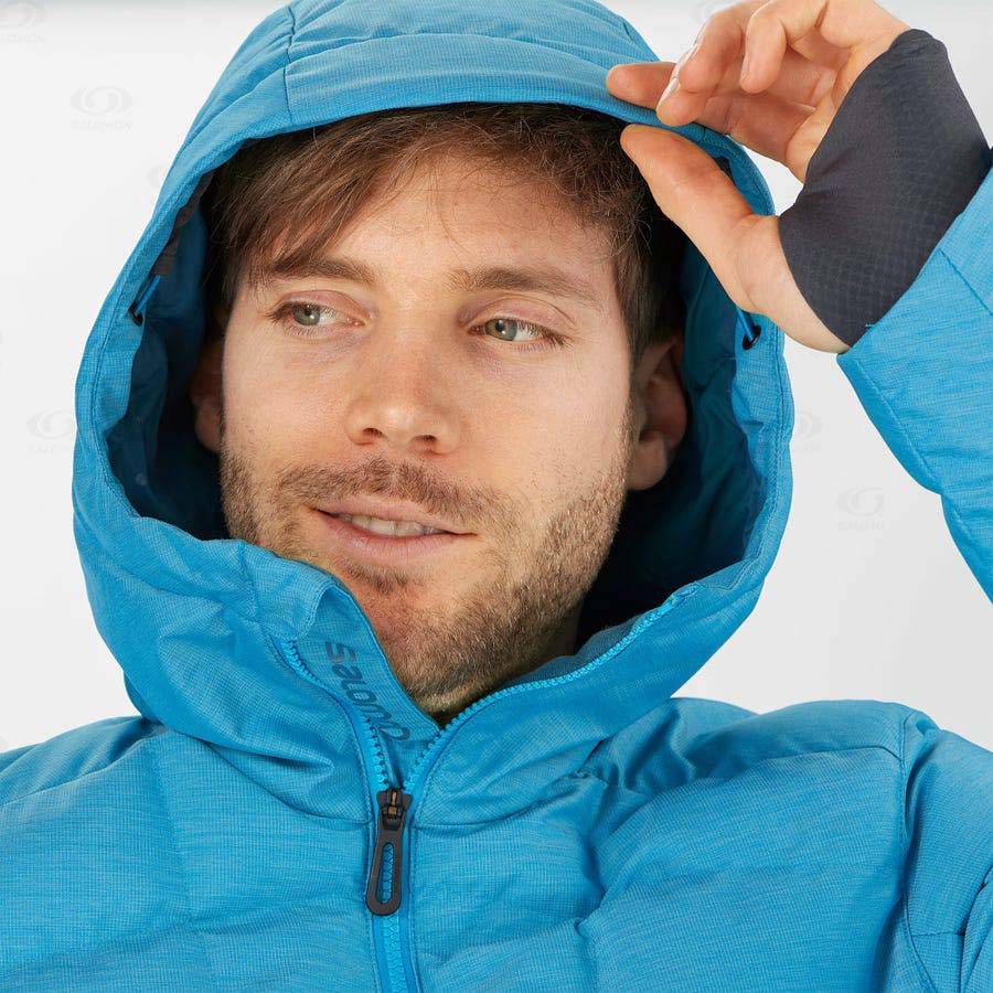 Salomon Jackets SNOWSHELTER Men's Softshell Jackets Blue | AU-A1801