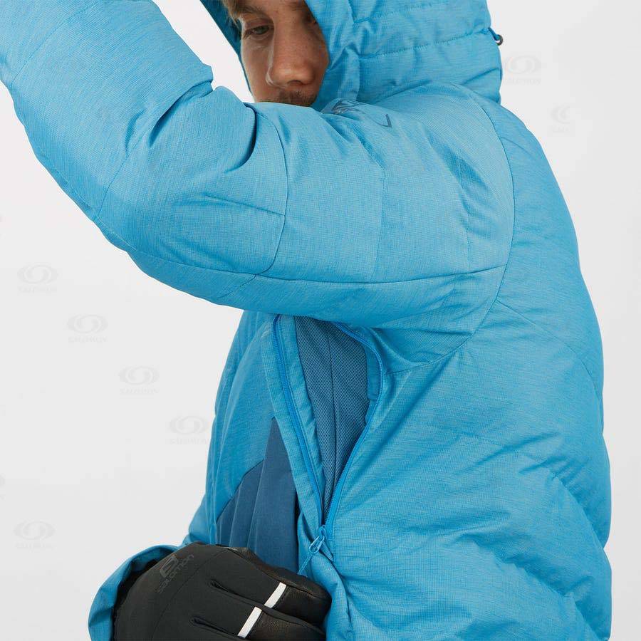 Salomon Jackets SNOWSHELTER Men's Softshell Jackets Blue | AU-A1801