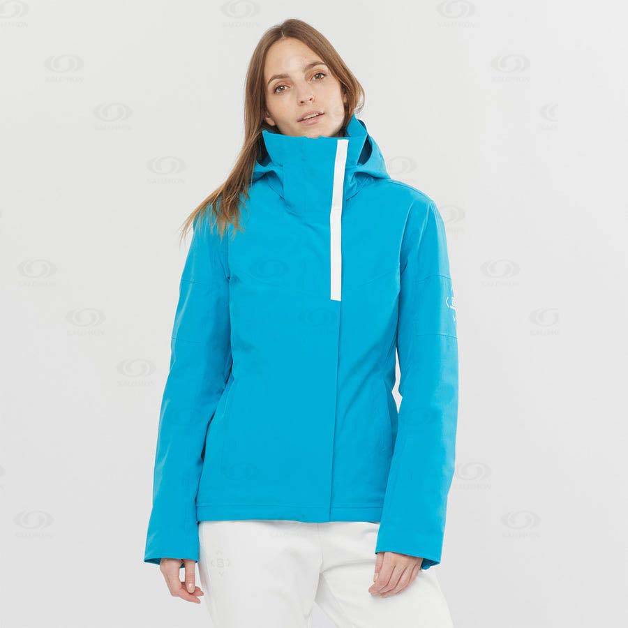 Salomon Jackets SPEED Women's Softshell Jackets Blue | AU-A1115