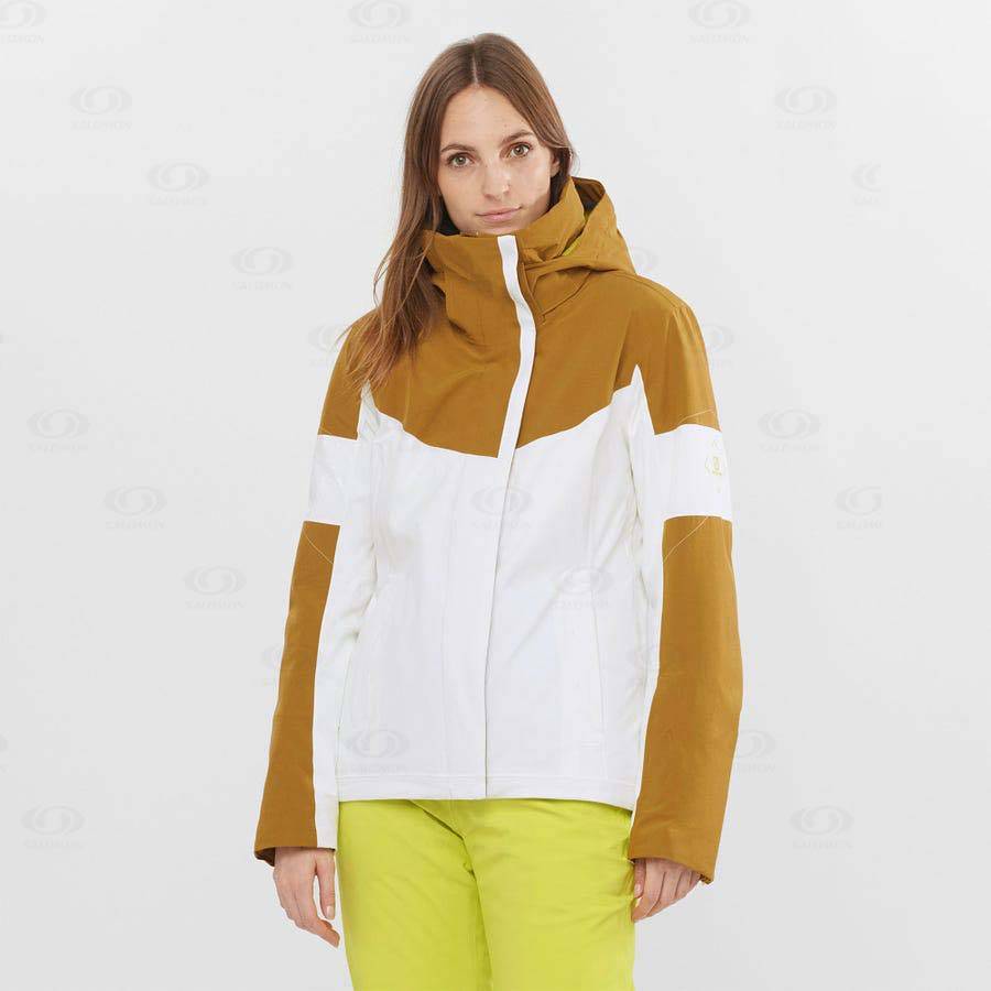 Salomon Jackets SPEED Women's Softshell Jackets White | AU-A1402