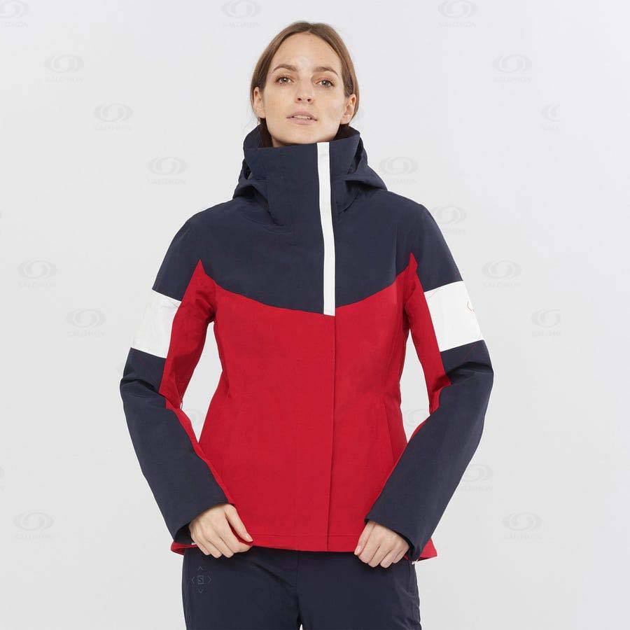 Salomon Jackets SPEED Women's Softshell Jackets Red | AU-A1535