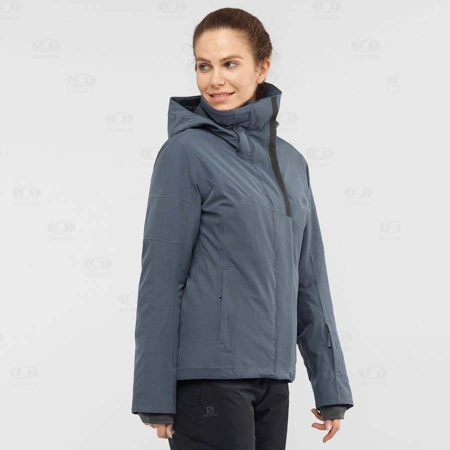 Salomon Jackets SPEED Women's Softshell Jackets Silver | AU-O1441