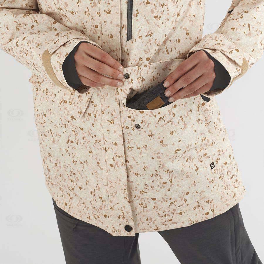 Salomon Jackets STANCE CARGO Women's Softshell Jackets Beige | AU-N2289