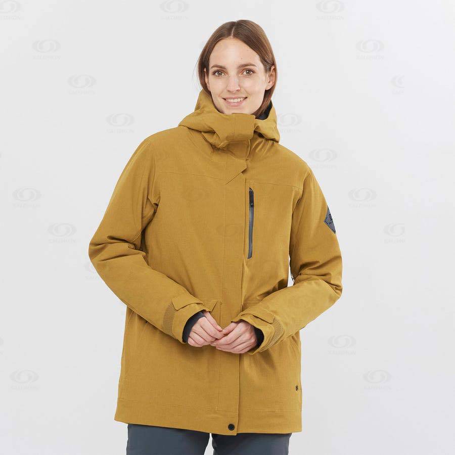 Salomon Jackets STANCE CARGO Women's Softshell Jackets Brown | AU-O2043