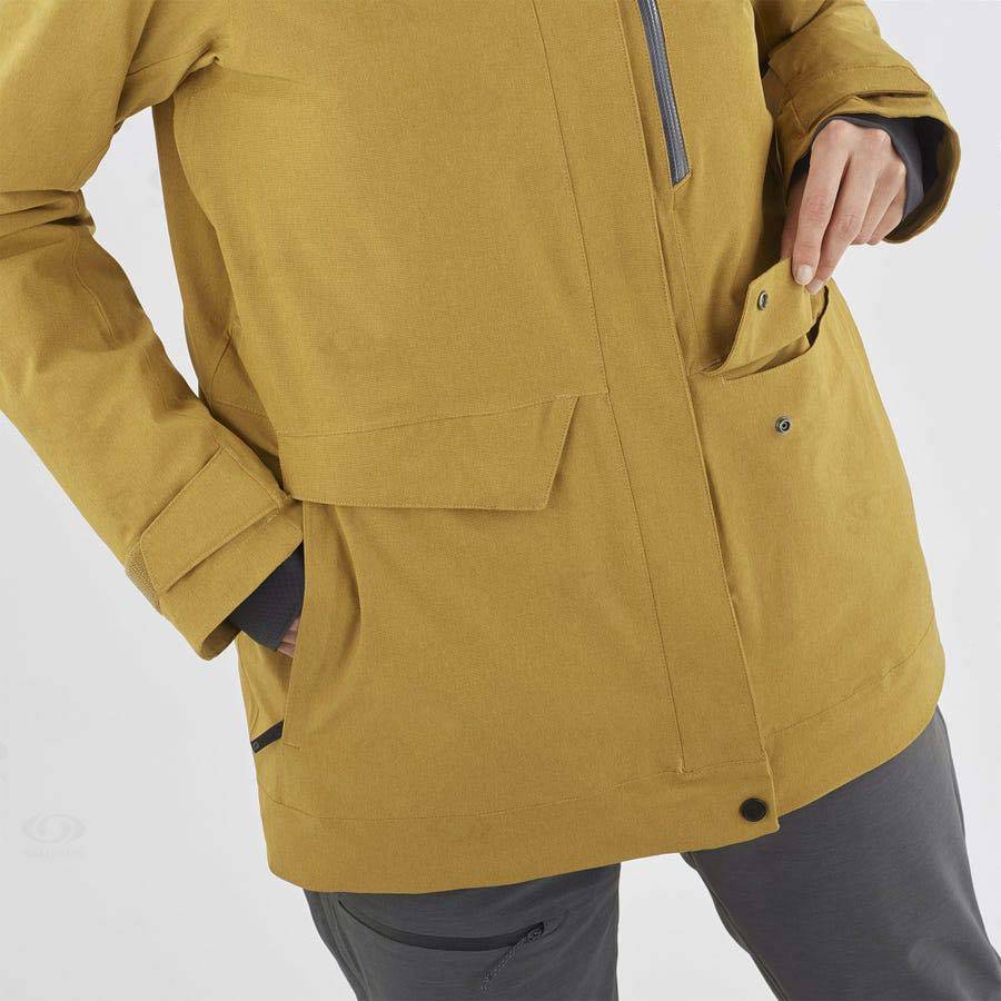 Salomon Jackets STANCE CARGO Women's Softshell Jackets Brown | AU-O2043