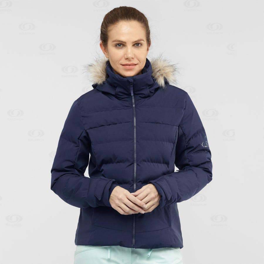 Salomon Jackets STORMCOZY Women's Softshell Jackets Navy | AU-M1762