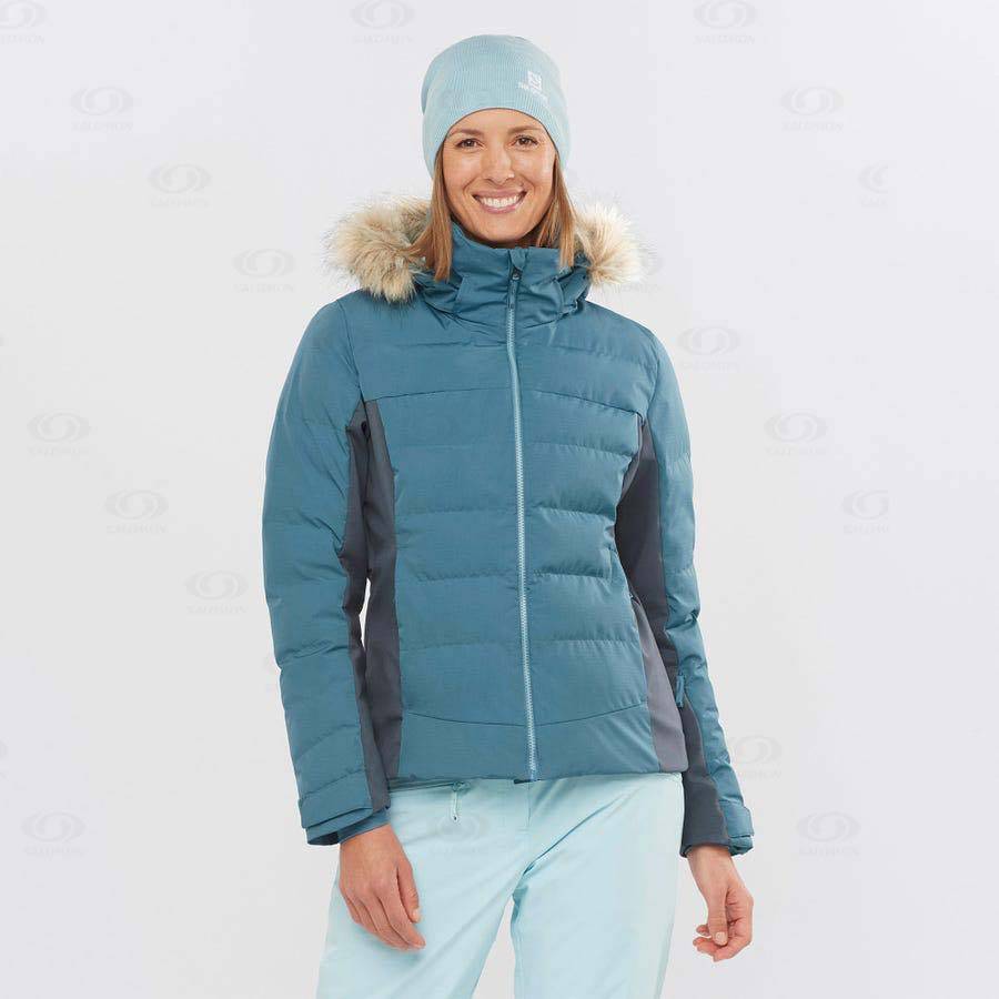 Salomon Jackets STORMCOZY Women's Softshell Jackets Blue | AU-M2210