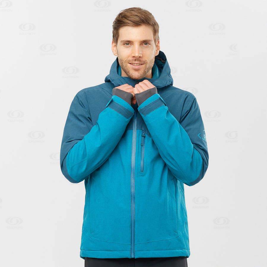 Salomon Jackets UNTRACKED Men's Softshell Jackets Blue | AU-N1365