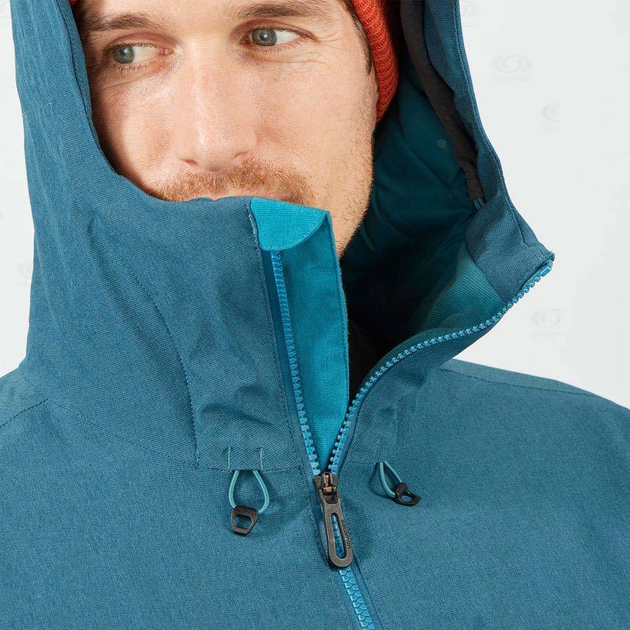 Salomon Jackets UNTRACKED Men's Softshell Jackets Blue | AU-N1365