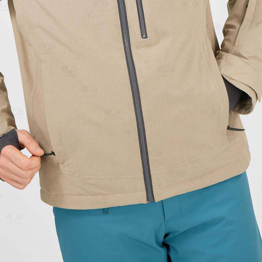 Salomon Jackets UNTRACKED Men's Softshell Jackets Grey / Brown | AU-S1870