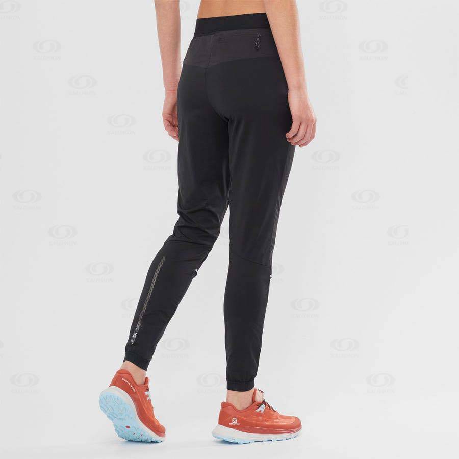 Salomon LIGHT SHELL Women's Running Tights Black | AU-M2581