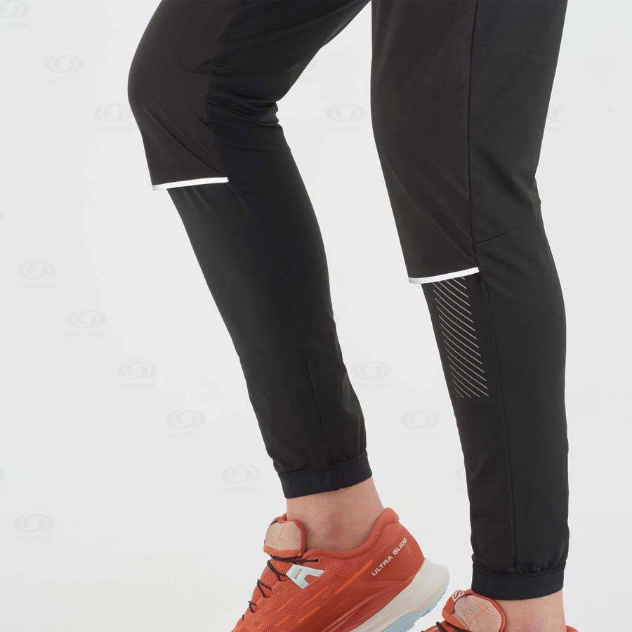 Salomon LIGHT SHELL Women's Running Tights Black | AU-M2581