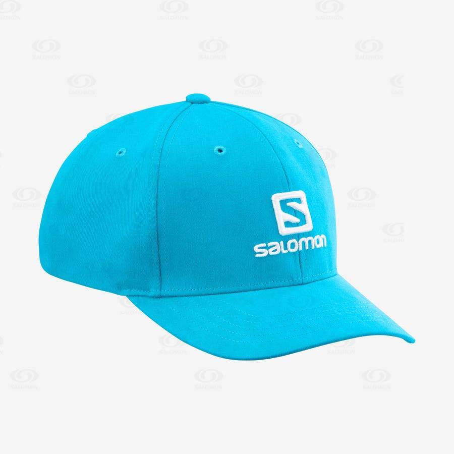 Salomon LOGO Men\'s Hats Blue | AU-L1305