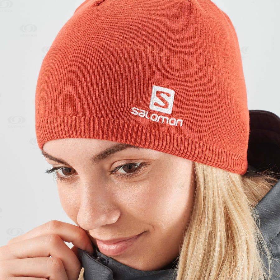 Salomon LOGO Men's Hats Orange | AU-N1526