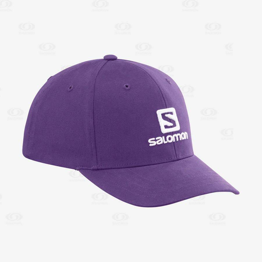 Salomon LOGO Men\'s Hats Purple | AU-L1382