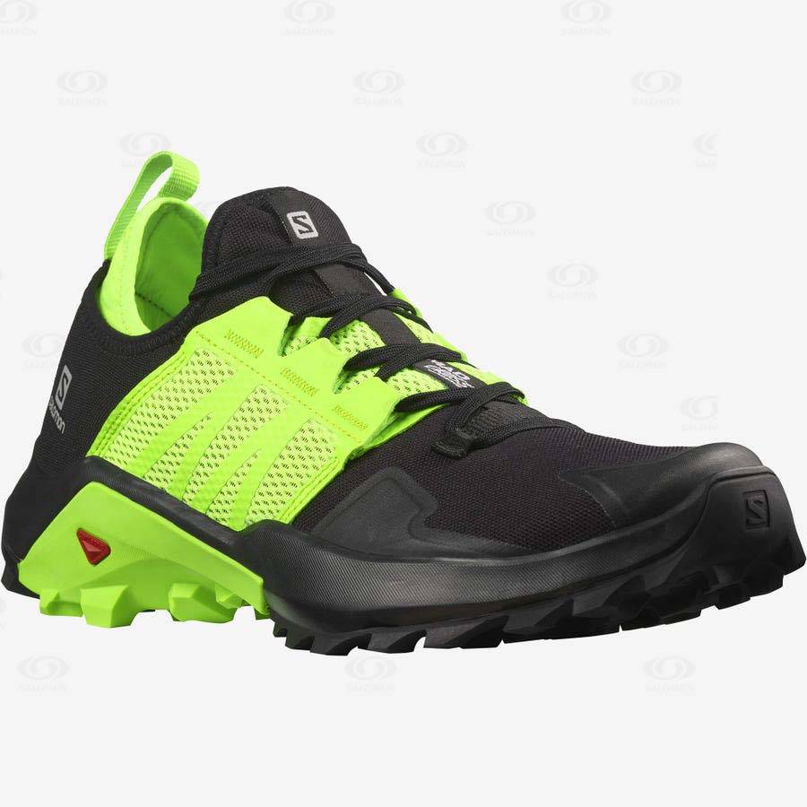 Salomon MADCROSS Men's Trail Running Shoes Black / Green | AU-L1998