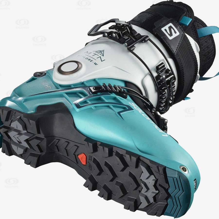 Salomon MTN EXPLORE Women's Ski Boots White / Blue | AU-A1661