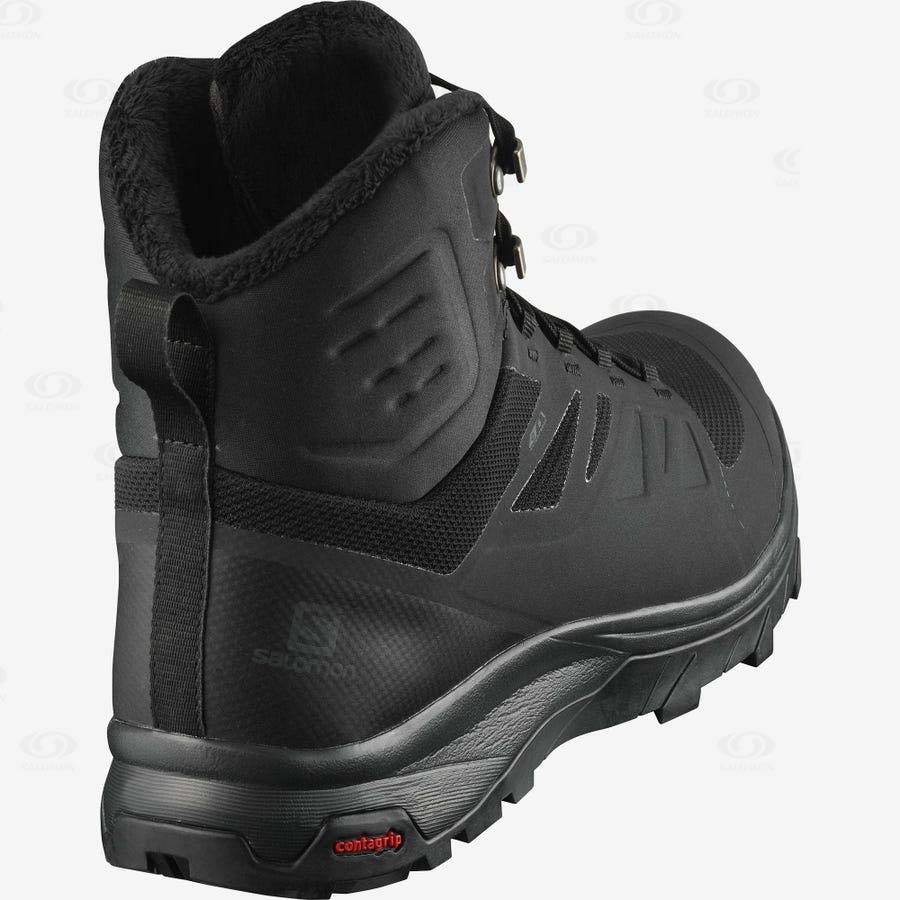 Salomon OUTBLAST THINSULATE™ CLIMASALOMON™ Men's Waterproof Boots Black | AU-L1361