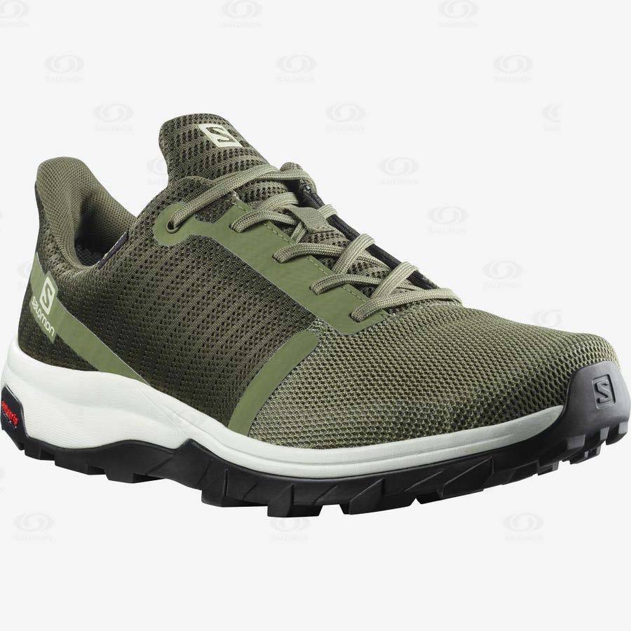 Salomon OUTBOUND PRISM GORE-TEX Men's Hiking Shoes Olive | AU-S2430