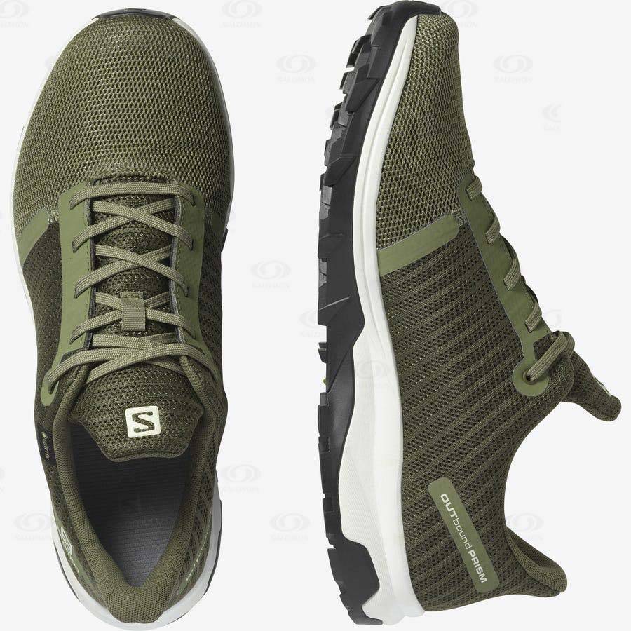 Salomon OUTBOUND PRISM GORE-TEX Men's Waterproof Shoes Olive | AU-N1813