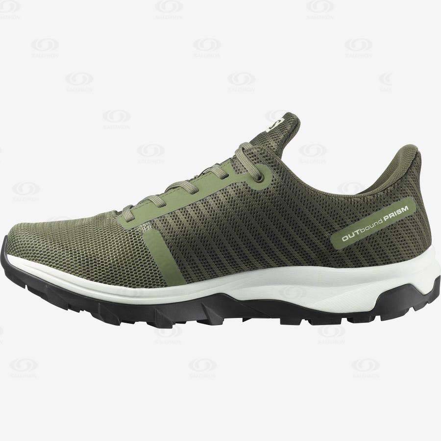 Salomon OUTBOUND PRISM GORE-TEX Men's Waterproof Shoes Olive | AU-N1813