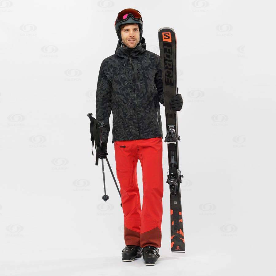 Salomon OUTLAW 3L Men's Ski Pants Red | AU-L1781