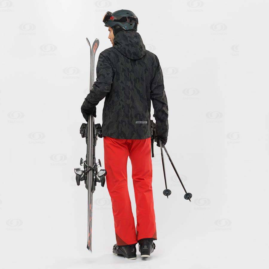 Salomon OUTLAW 3L Men's Ski Pants Red | AU-L1781