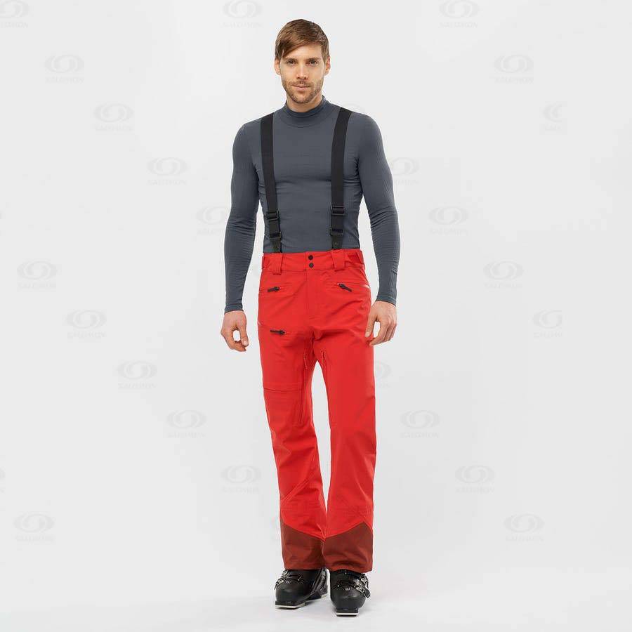 Salomon OUTLAW 3L Men's Ski Pants Red | AU-L1781