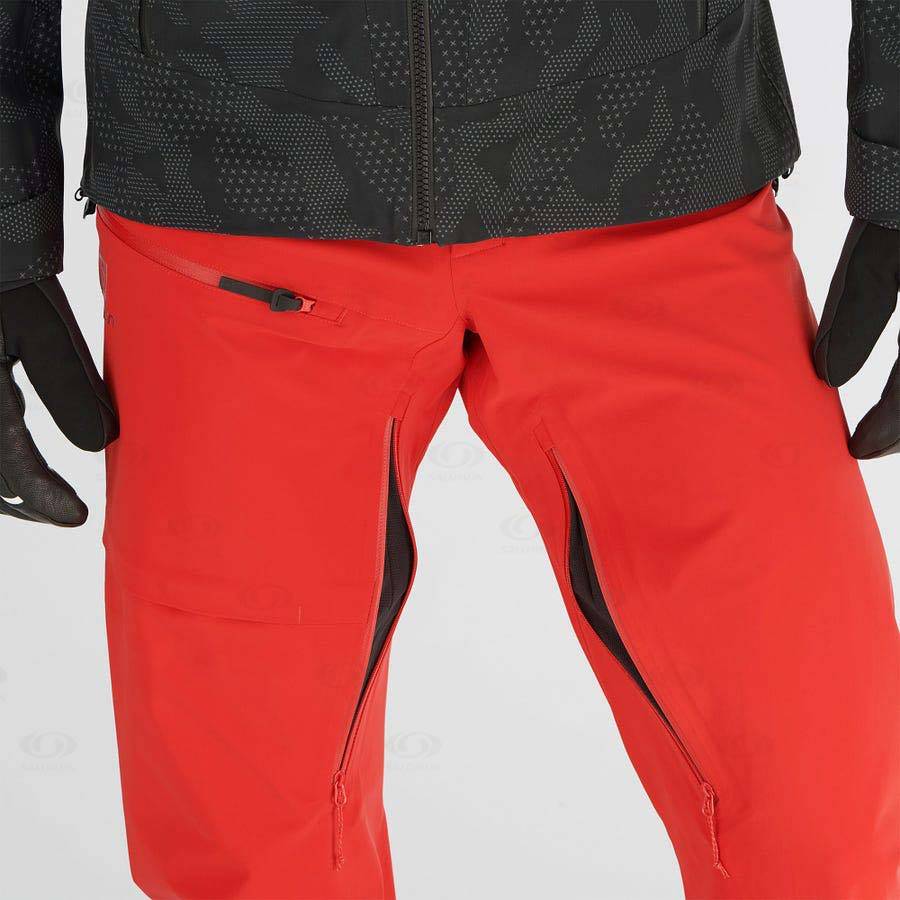 Salomon OUTLAW 3L Men's Ski Pants Red | AU-L1781