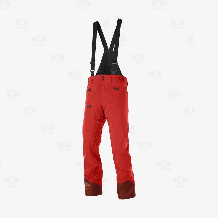 Salomon OUTLAW 3L Men\'s Ski Pants Red | AU-L1781