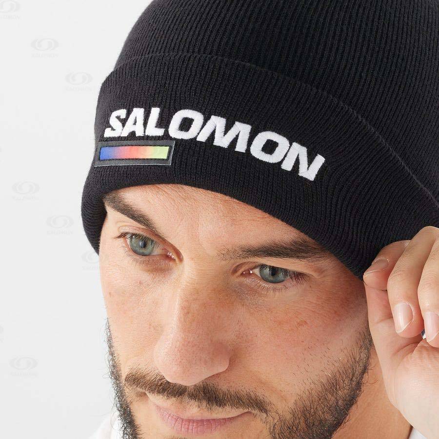 Salomon OUTLIFE LOGO Men's Hats Black | AU-M2511