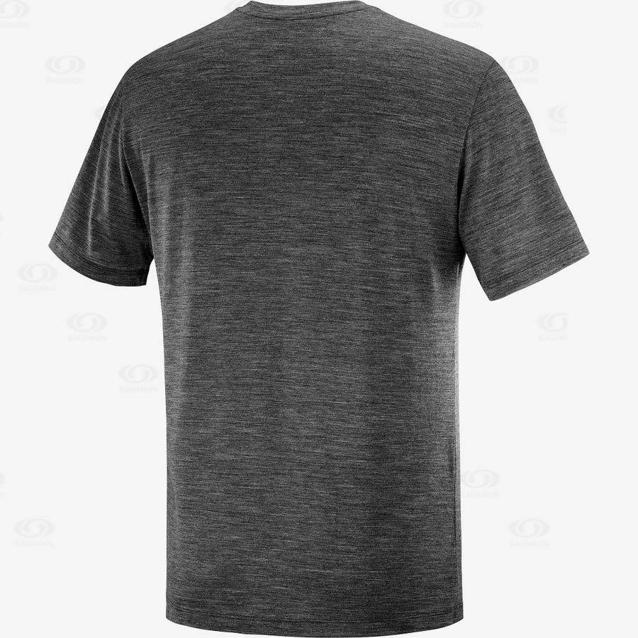 Salomon OUTLIFE MERINO BLEND Men's T Shirts Black | AU-L2467