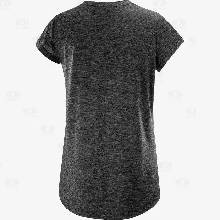 Salomon OUTLIFE MERINO BLEND Women's T Shirts Black | AU-O1364