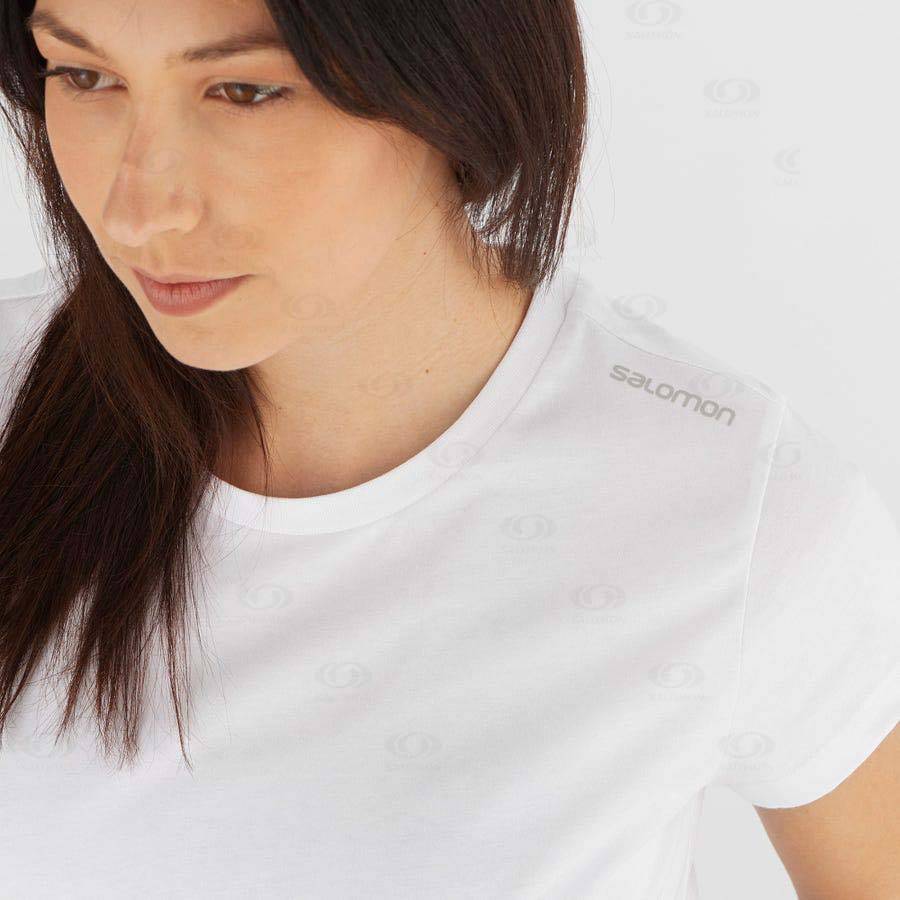 Salomon OUTLIFE SCOOP HEM TEE W Women's T Shirts White | AU-A1311