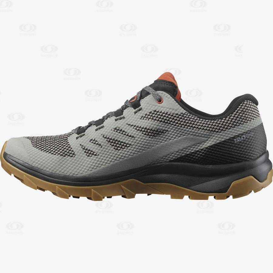 Salomon OUTLINE GORE-TEX Men's Hiking Shoes Grey / Black | AU-L1249