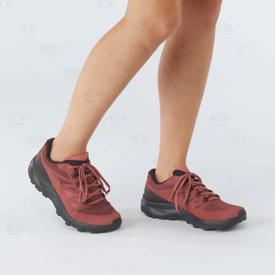 Salomon OUTLINE GORE-TEX Women's Waterproof Shoes Red | AU-S2003