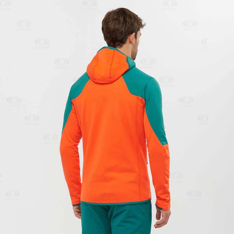 Salomon OUTLINE WARM HYBRID Men's Hoodie Green | AU-M1867