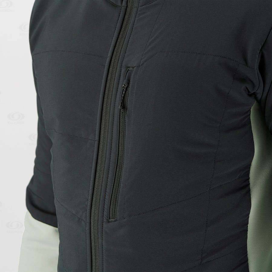 Salomon OUTLINE WARM HYBRID Men's Hoodie Aqua | AU-S1114