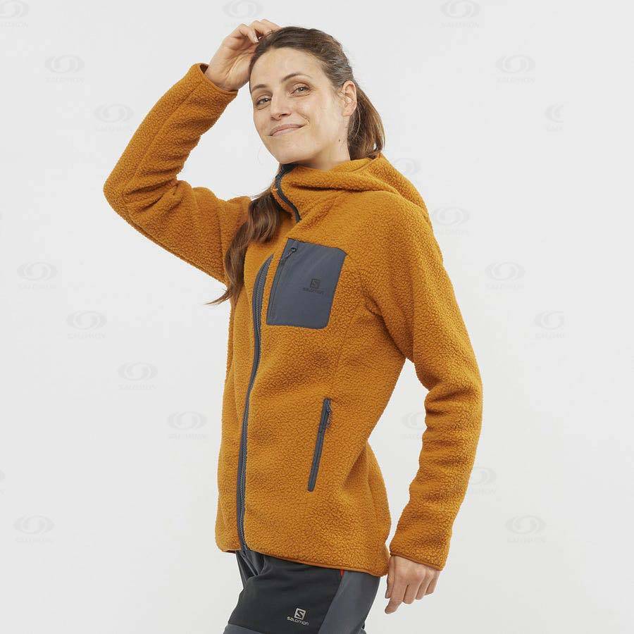 Salomon OUTLINE WARM TEDDY Women's Hoodie Orange | AU-S2094