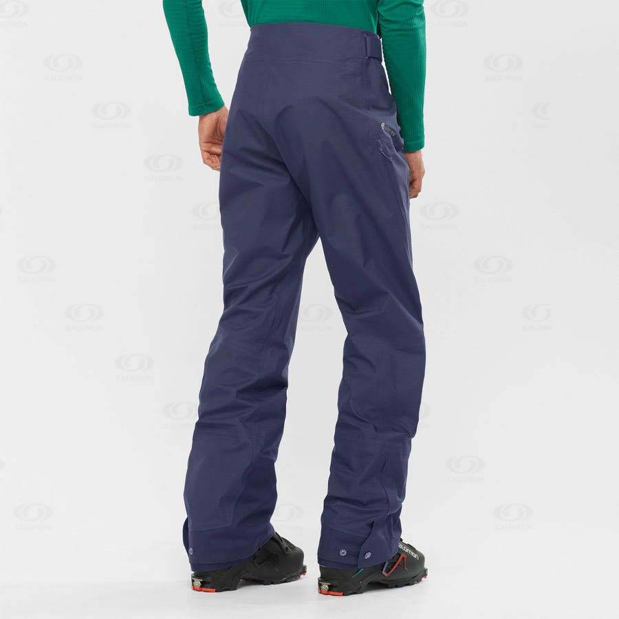 Salomon OUTPEAK GORE-TEX 3L Men's Ski Pants Blue | AU-L1403