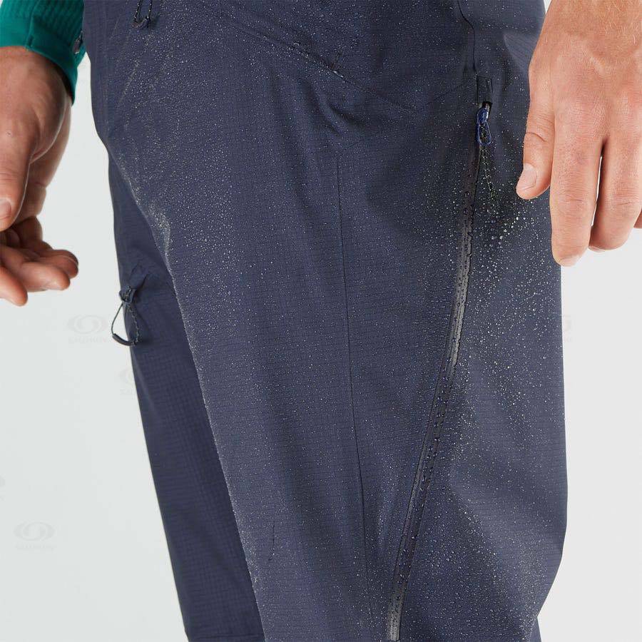 Salomon OUTPEAK GORE-TEX 3L Men's Ski Pants Blue | AU-L1403