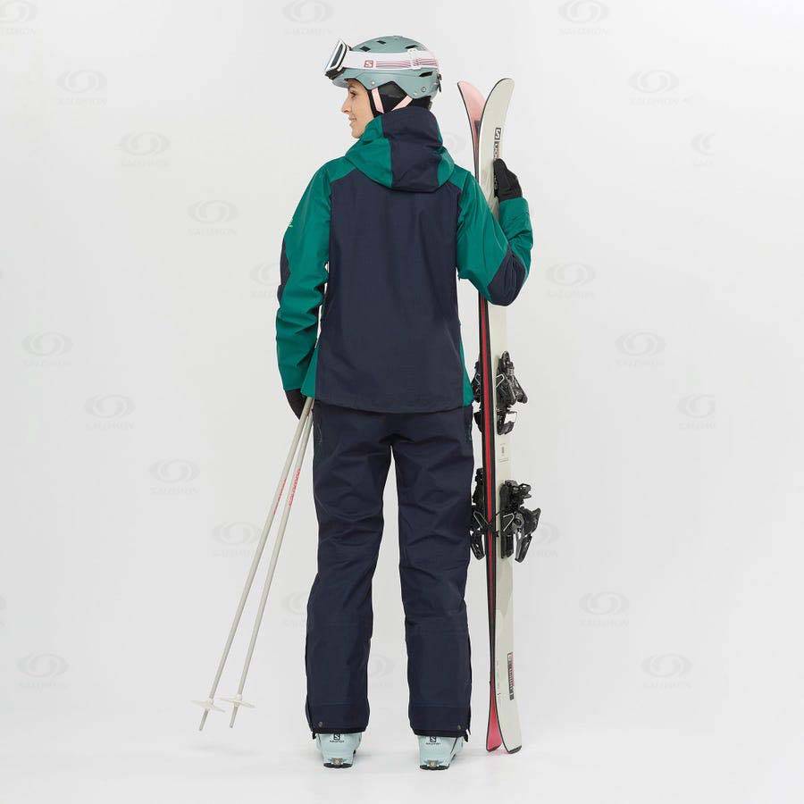 Salomon OUTPEAK GORE-TEX 3L Women's Ski Pants Blue | AU-A2130