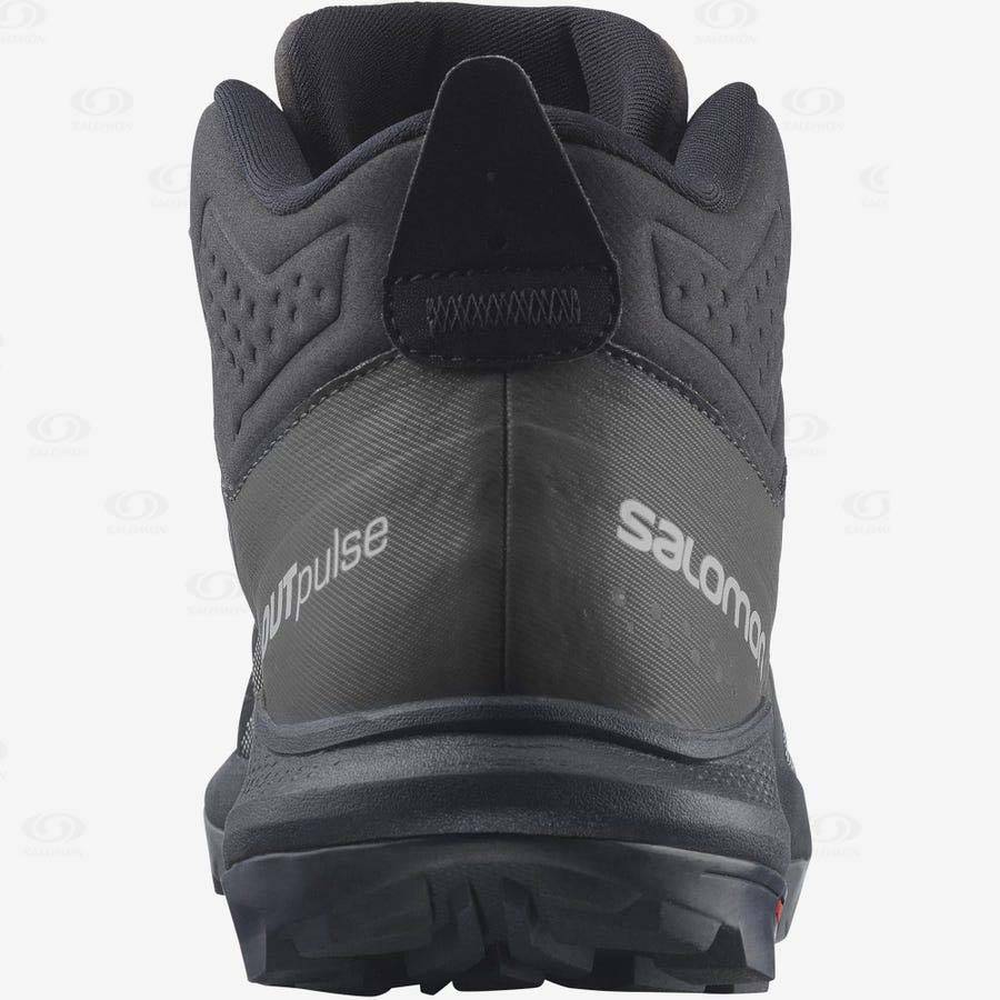 Salomon OUTPULSE MID GORE-TEX Men's Hiking Boots Black | AU-W1690