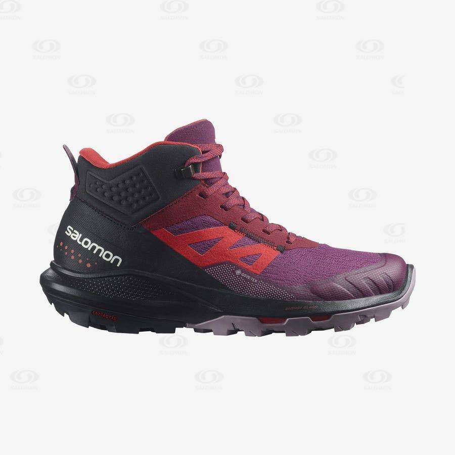 Salomon OUTPULSE MID GORE-TEX Women\'s Waterproof Shoes Purple | AU-A2347